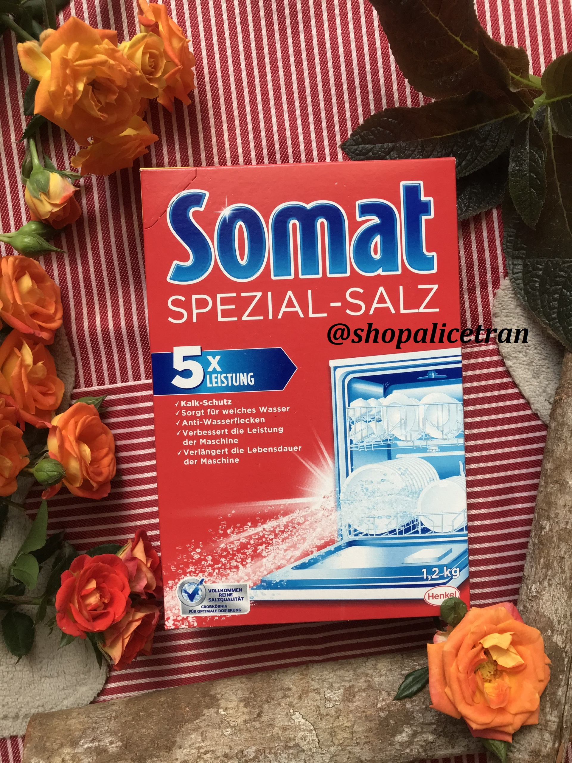 Muối làm mềm nước Somat - Hộp 1.2kg (Dùng cho máy rửa chén bát) Somat Dishwasher Salt 1.2kg
