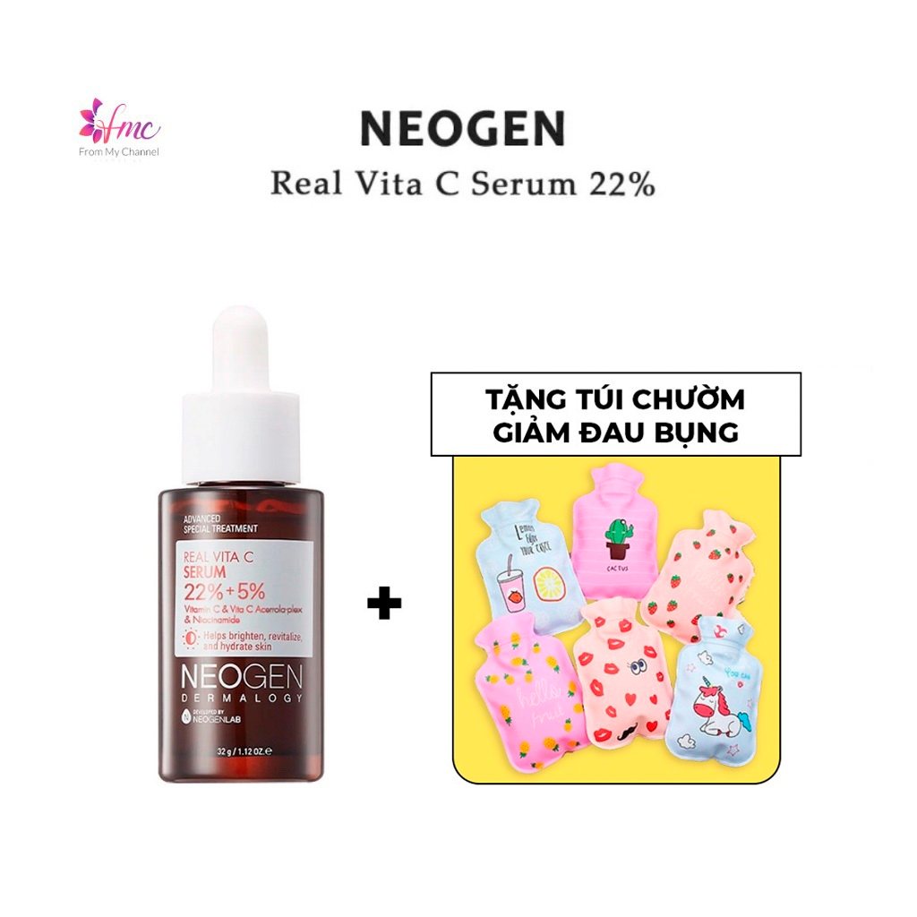 [MUA 1 TẶNG 1] Tinh chất làm sáng, xóa thâm, dưỡng trắng Vitamin C Neogen Dermalogy Real Vita C Serum + Tặng 1 túi chườm giảm đau bụng