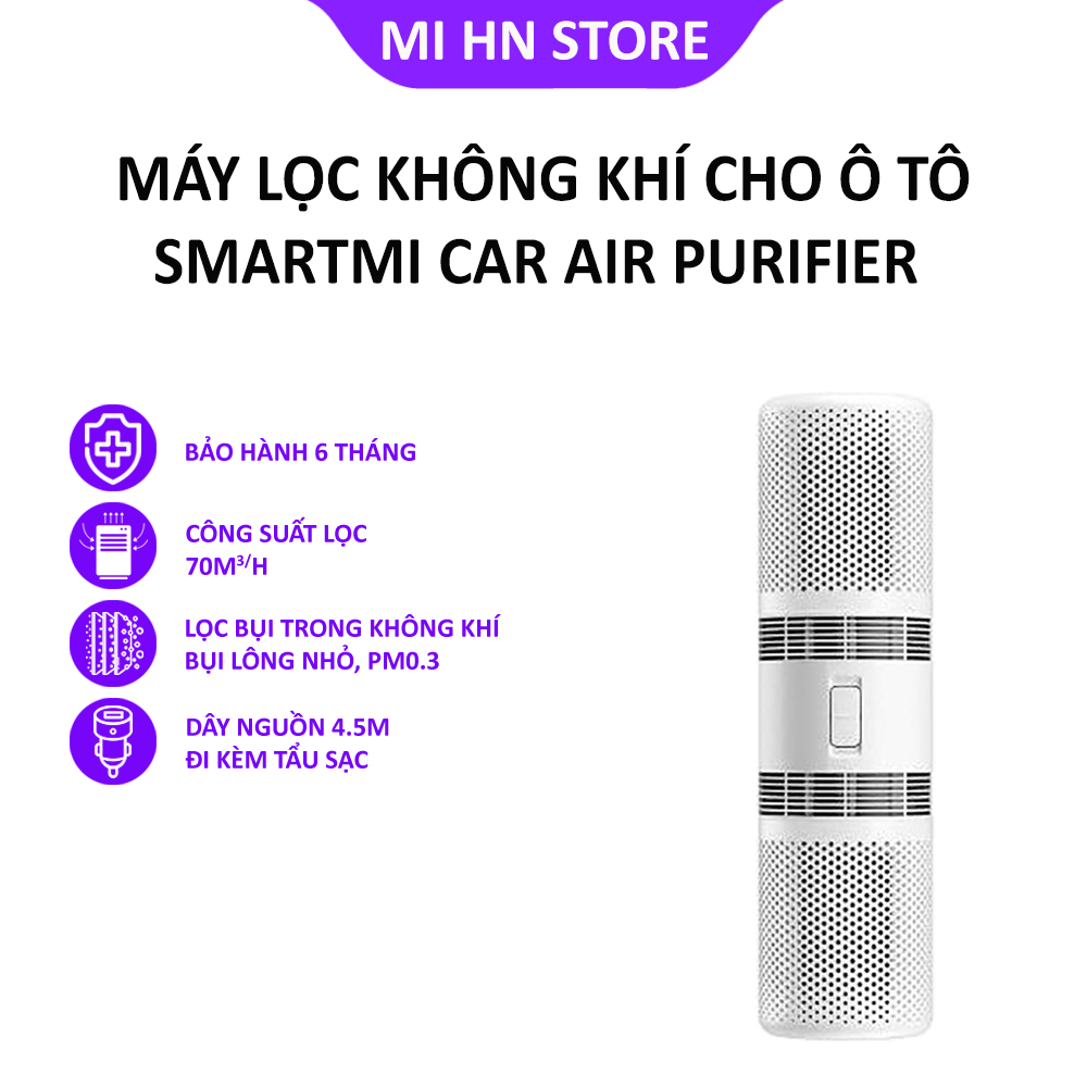 Bản Quốc Tế Máy lọc không khí Smartmi cho ô tô CZKQJHQ01ZM - Bảo hành 6
