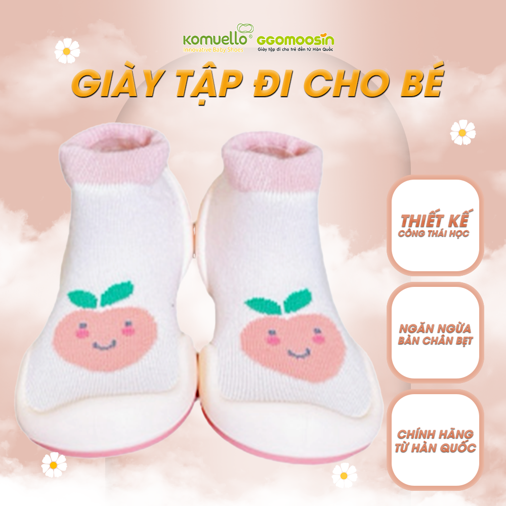 Cute peach - giày tập đi cho bé cưng made in korea