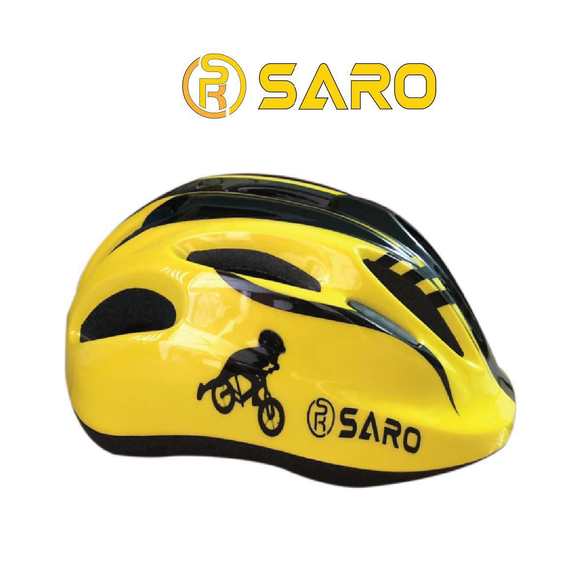 Mũ bảo hiểm trẻ em Saro màu vàng