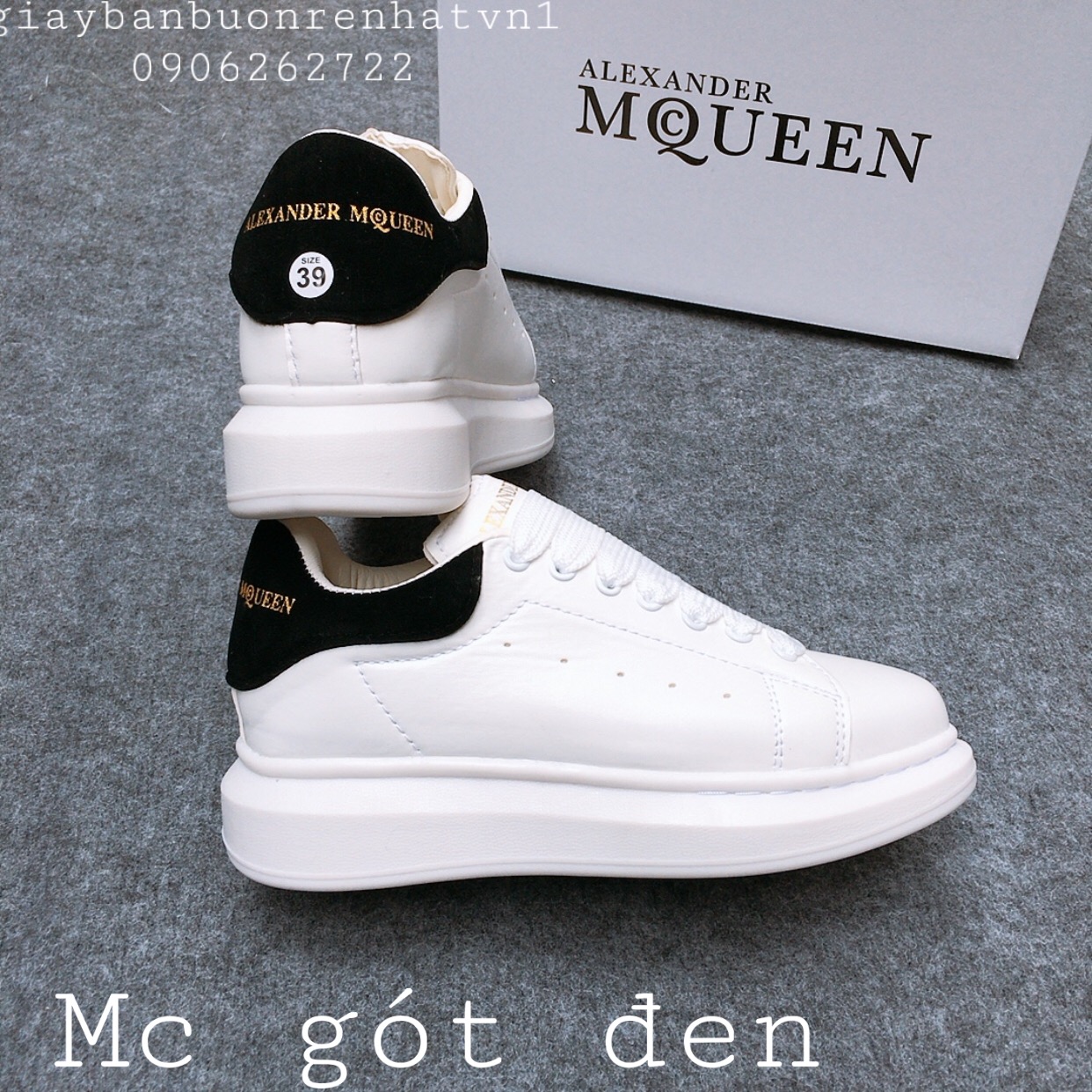 [TẶNG KÈM HỘP+BILL LỌ TẨY ]Giày Thể Thao Sneaker MC gót nhung