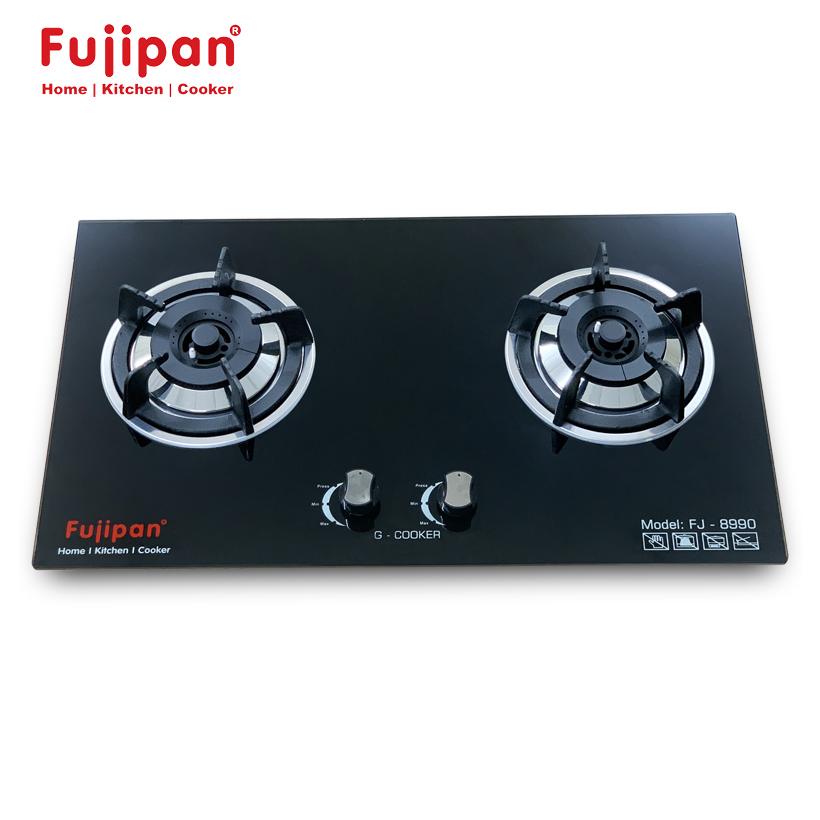 Bếp gas âm Fujipan FJ-8990B - Kiêng gang đúc + Chén đồng có đầu hâm tiết kiệm gas - Bảo hành chính hãng 02 Năm