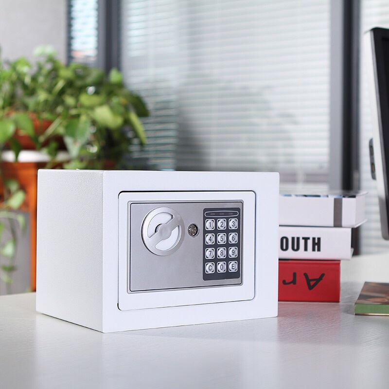 Két sắt mini, két bảo mật có kèm khóa chìa nhỏ gọn chắc chắn màu sắc đa dạng