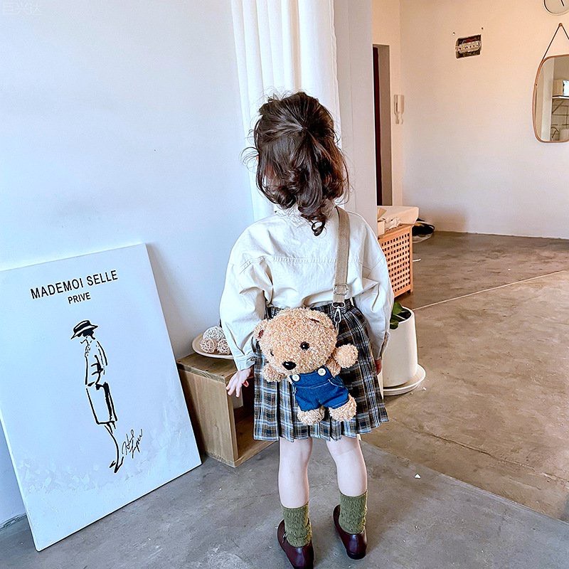 Túi đeo chéo gấu bông Teddy siêu cute cho bé
