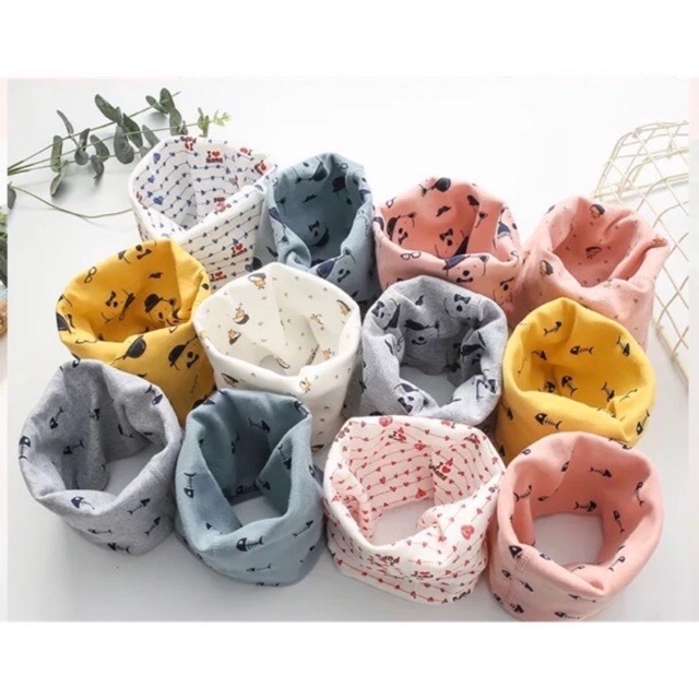 Khăn ống cotton cho bé giữ ấm mùa đông