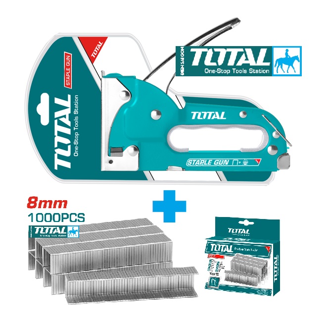 Dụng cụ bấm đinh gim Kìm bấm đinh ghim Đinh 0.7mm Dài 4-8mm Total THT31140 Có 1000 đinh ghim