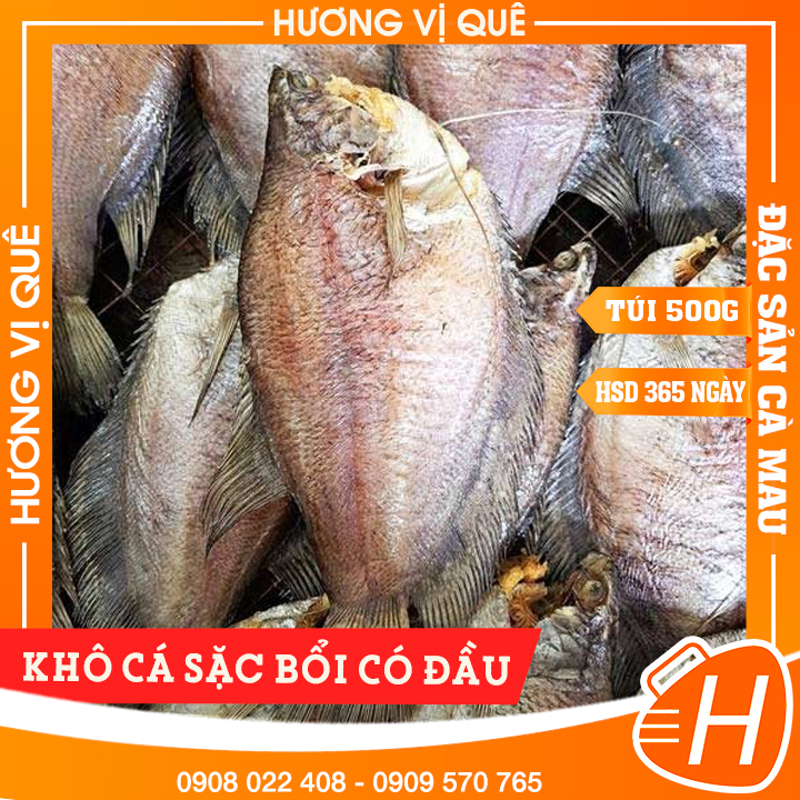 Khô cá sặc bổi có đầu - túi hút chân không 500g - đặc sản cà mau