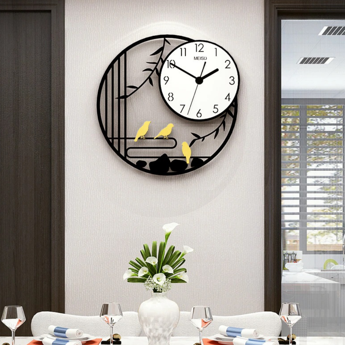 Đồng hồ treo tường hiện đại - cl035 - kích thước 35x34cmcm, 40x39cm