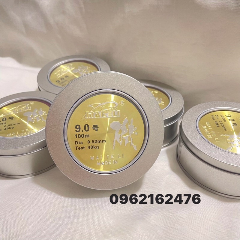 Cước câu cá hộp sắt, cước hộp sắt tàng hình Maiteli dài 100m buộc link thẻo
