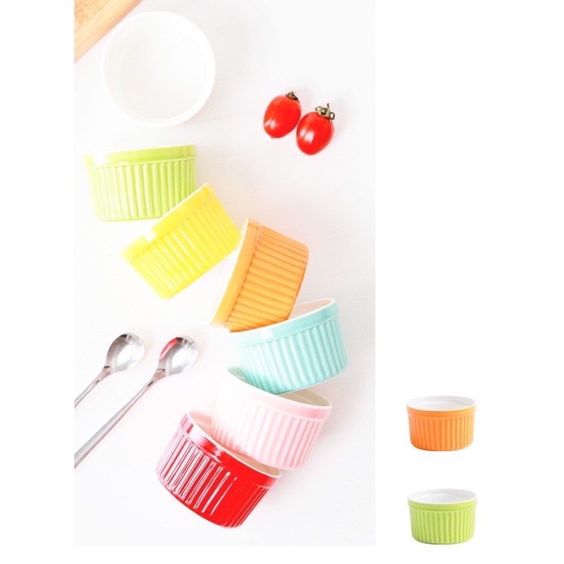 Cốc Sứ Ramekin100-150Ml /Khuôn Sứ Bánh Flan 9Cm / Hũ Sứ Caramen Size To