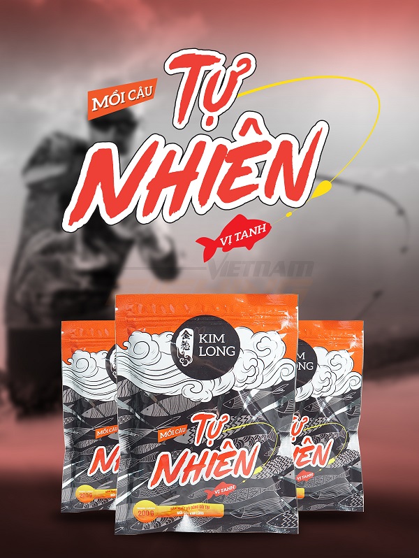 Mồi câu kim long tự nhiên 200gr. có 2 vị tanh và thơm.