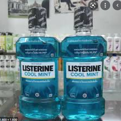Combo nước súc miệng diệt khuẩn listerine cool mint 750ml + chai listerine 250ml thái lan
