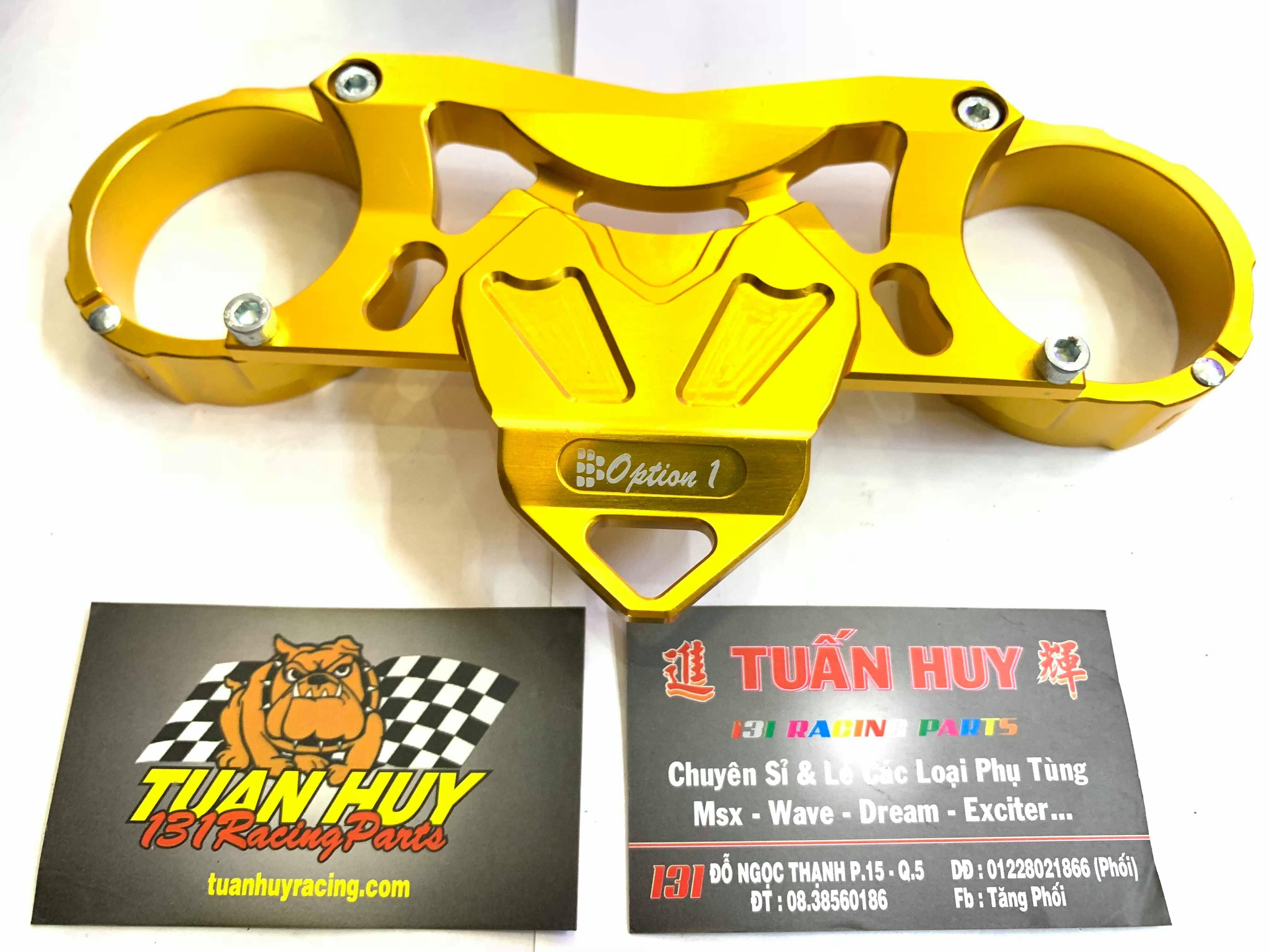 [HCM]Kiềng phuộc trước cho xe FZ150i  OPTION 1  chống rung dàn đầu  chống rung phuộc trước nhôm CNC