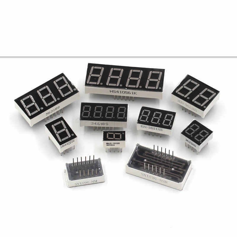 Combo 10 led 7 đoạn 1/2/3/4 số âm chung (Cathode) 0.56