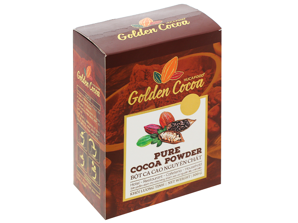 Bột cacao nguyên chất Con chồn vàng Golden Cocoa hộp 300g