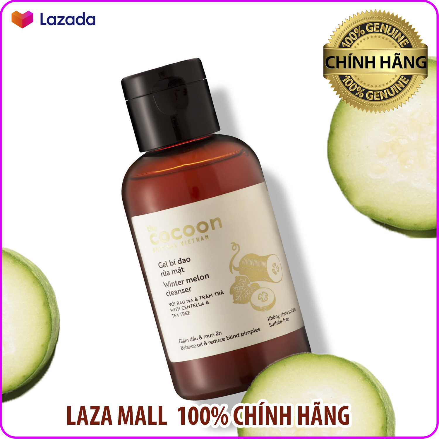 Gel rửa mặt bí đao Cocoon Vietnam 140ml (Winter melon cleanser) [CHÍNH HÃNG]