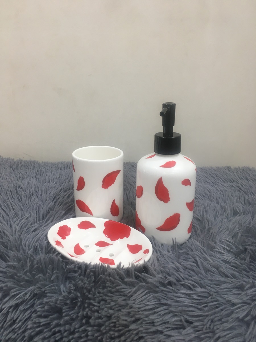 Bộ đồ dùng phòng tắm 450 ml- gốm sứ cường phát