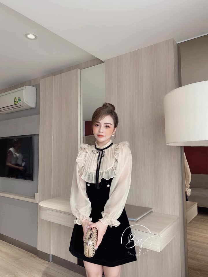 Váy công sở bèo cổ