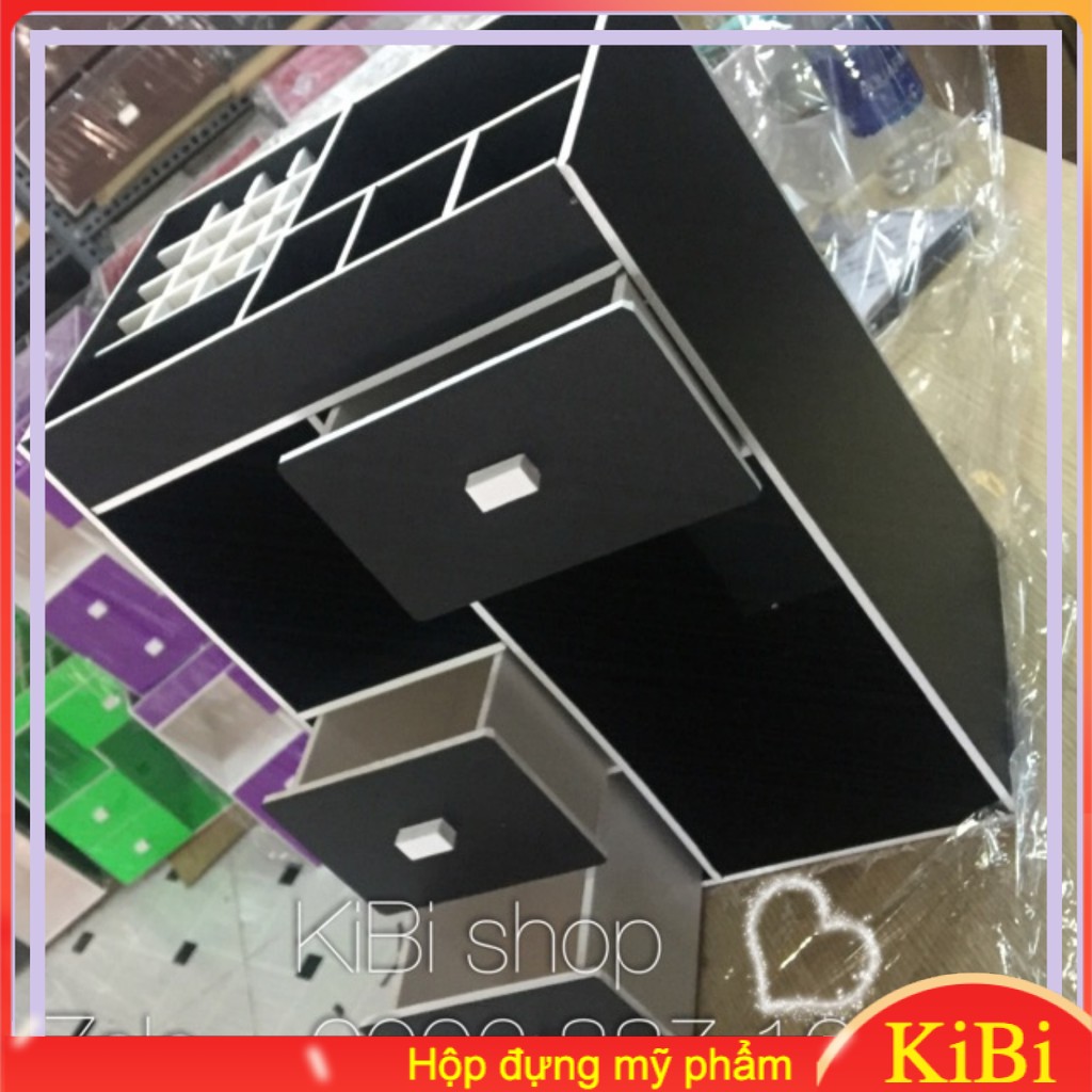 Kệ mỹ phẩm 3 ngăn cao màu đen