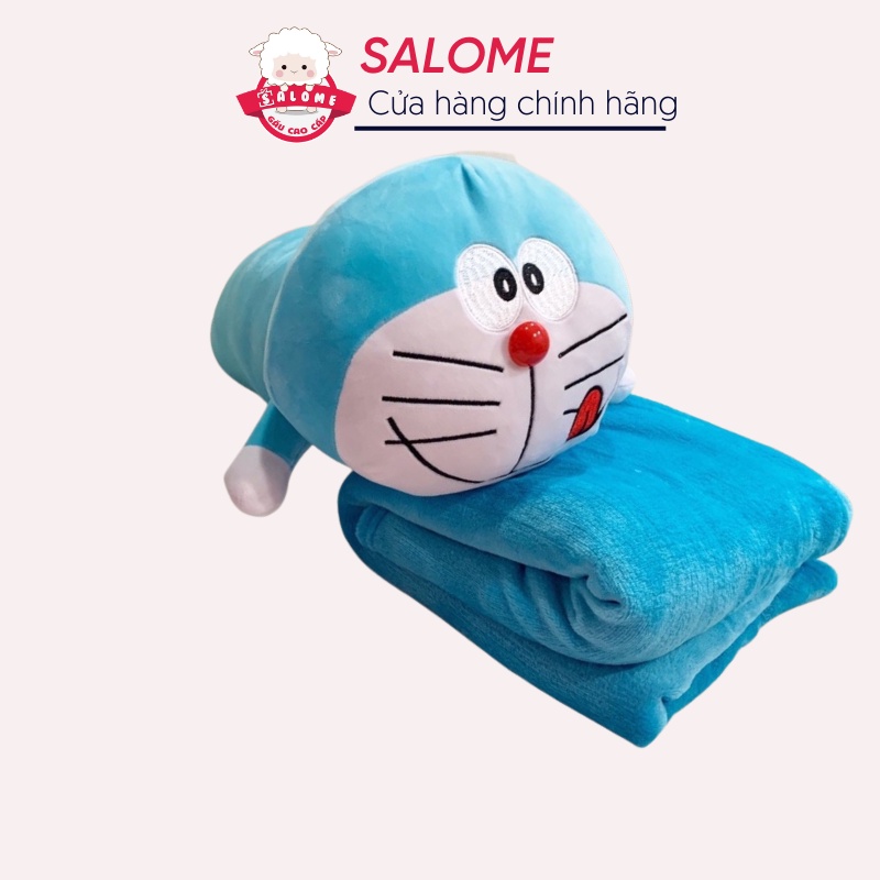 Gấu bông có mền hình doremon salome tp hcm, doraemon có chăn cao cấp