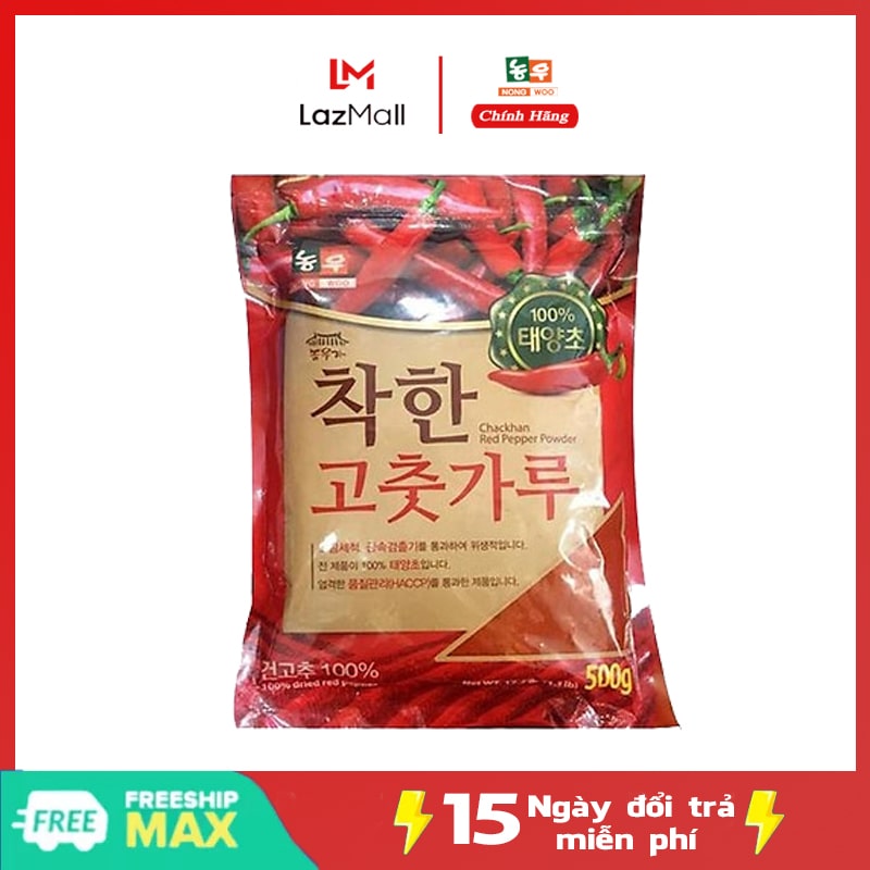 500g ớt bột mịn hàn quốc chackhan - nong woo