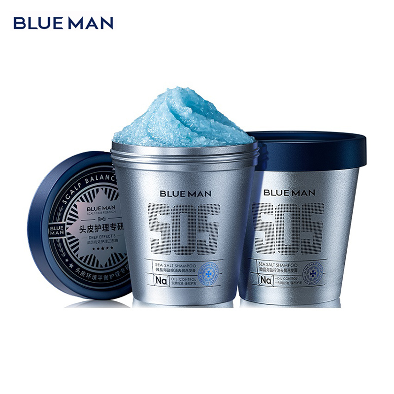 BLUEMAN Dầu gội trị gàu trị ngứa da đầu chăm sóc da đầu bằng muối biển