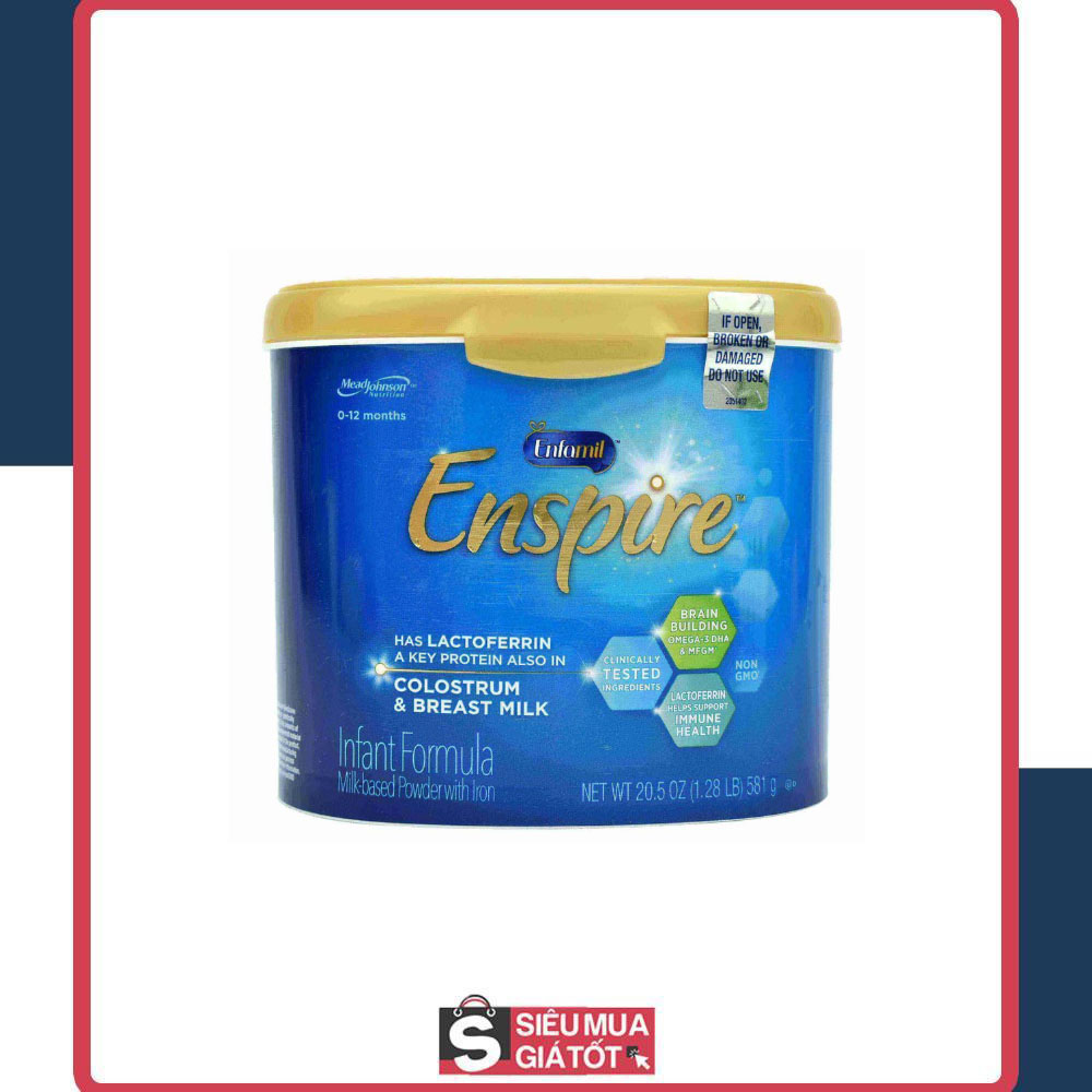 Sữa bột enfamil enspire infant formula hoa kỳ cho trẻ 0-12 tháng 581g