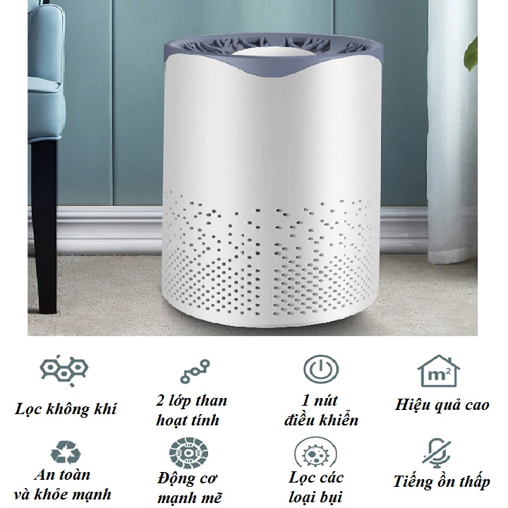 Máy lọc không khí gia đình khử trùng bằng tia uv mã hf-jh-0128