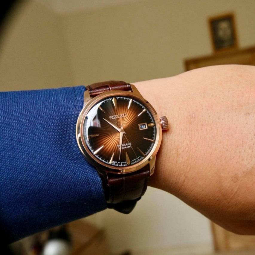 {LAZADA ĐỒNG HỒ HÀNG HIỆU } Đồng Hồ Nam Seiko Presage Automatic Sang Trọng Dây Da + Full Box { BÁN BUÔN ORIENT SEIKO PATEK SK }