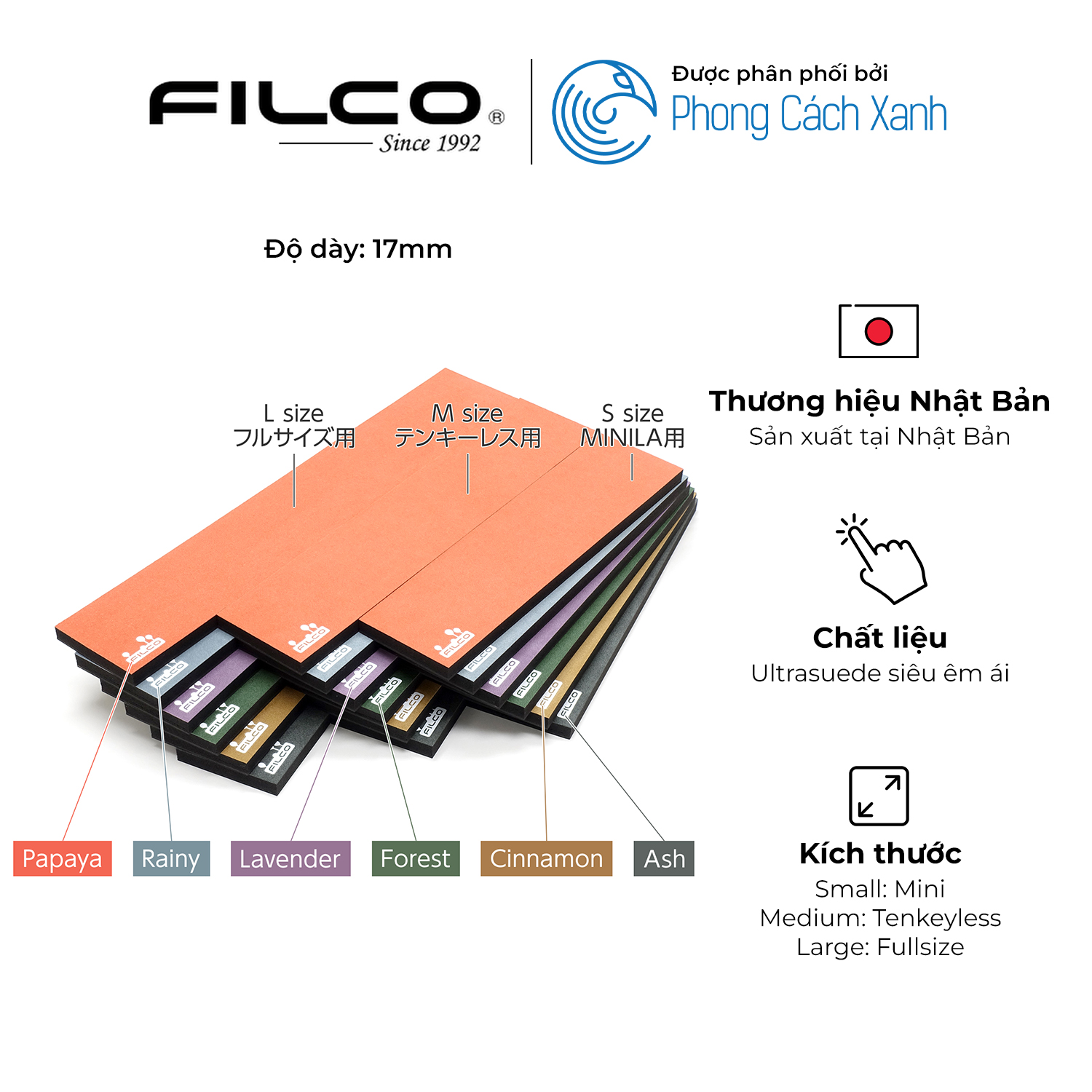 Kê tay bàn phím cơ Filco Macaron Majestouch wrist rest - Hàng Chính Hãng