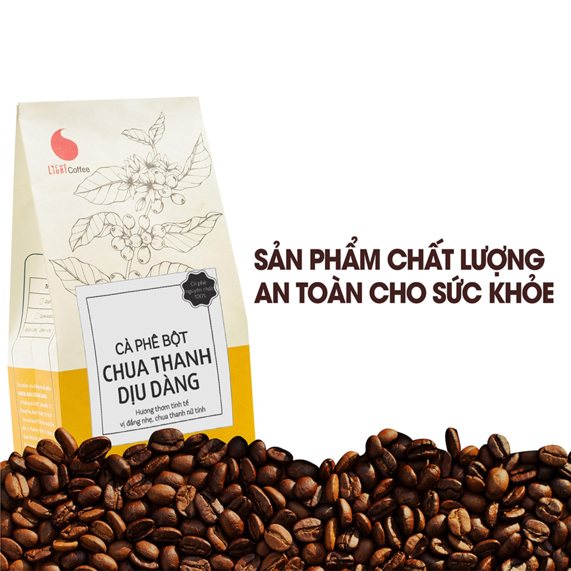 Light Coffee - Cafe nguyên chất 100% (bột) - Chua thanh - 500gr