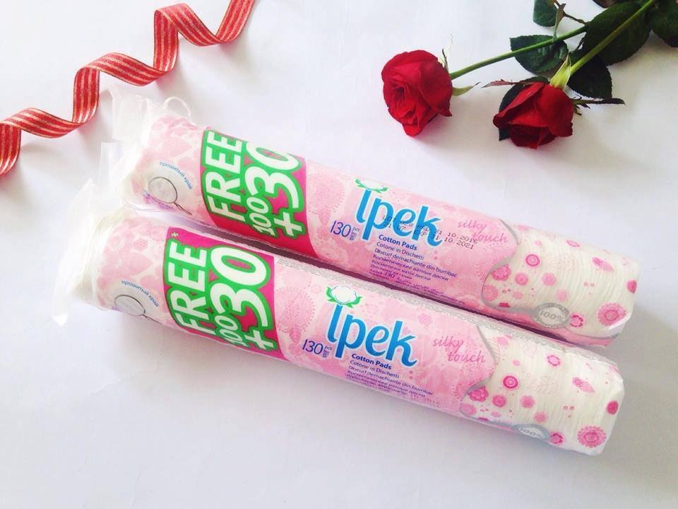 bông tẩy trang ipek 150 miếng