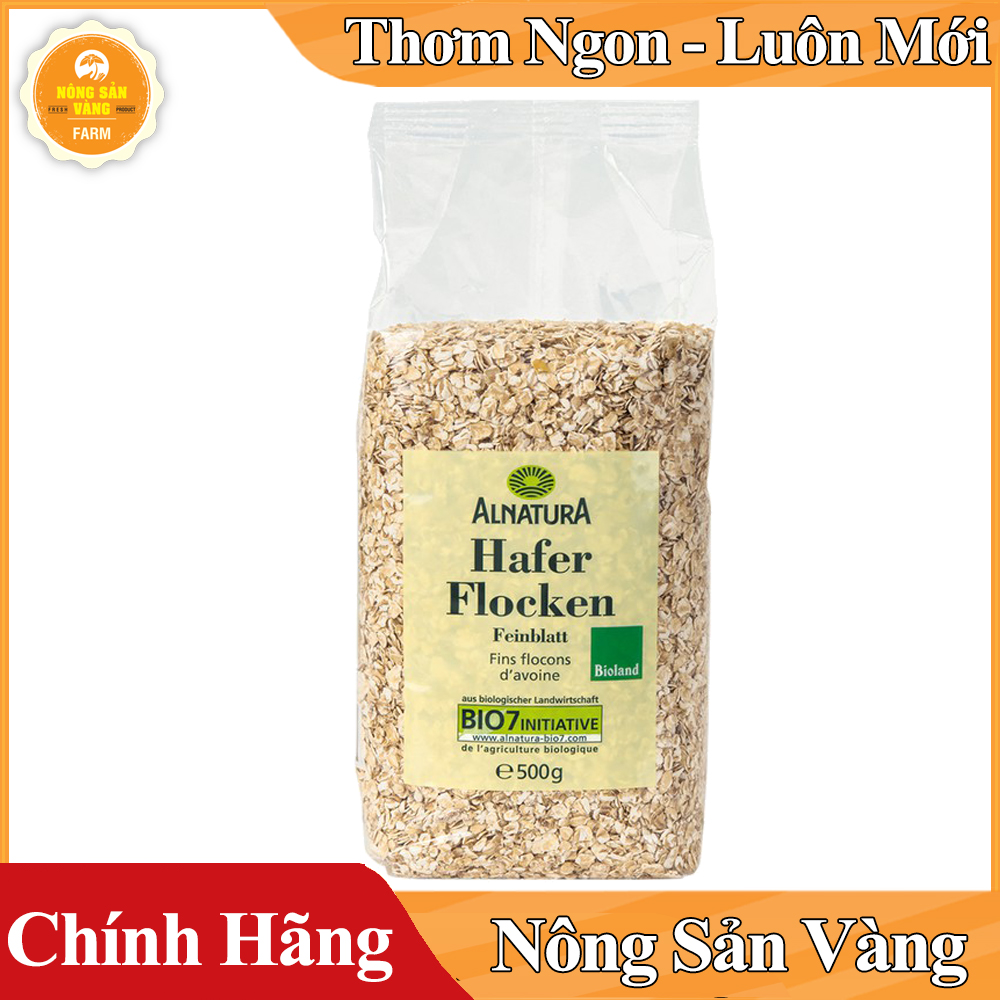 [HCM][Sưu Tầm Mã Còn 7K ] Yến Mạch Đức Alnatura Hafer Flocken 500g giảm cân làm đẹp ngăn ngừa táo bón - Nông Sản Vàng