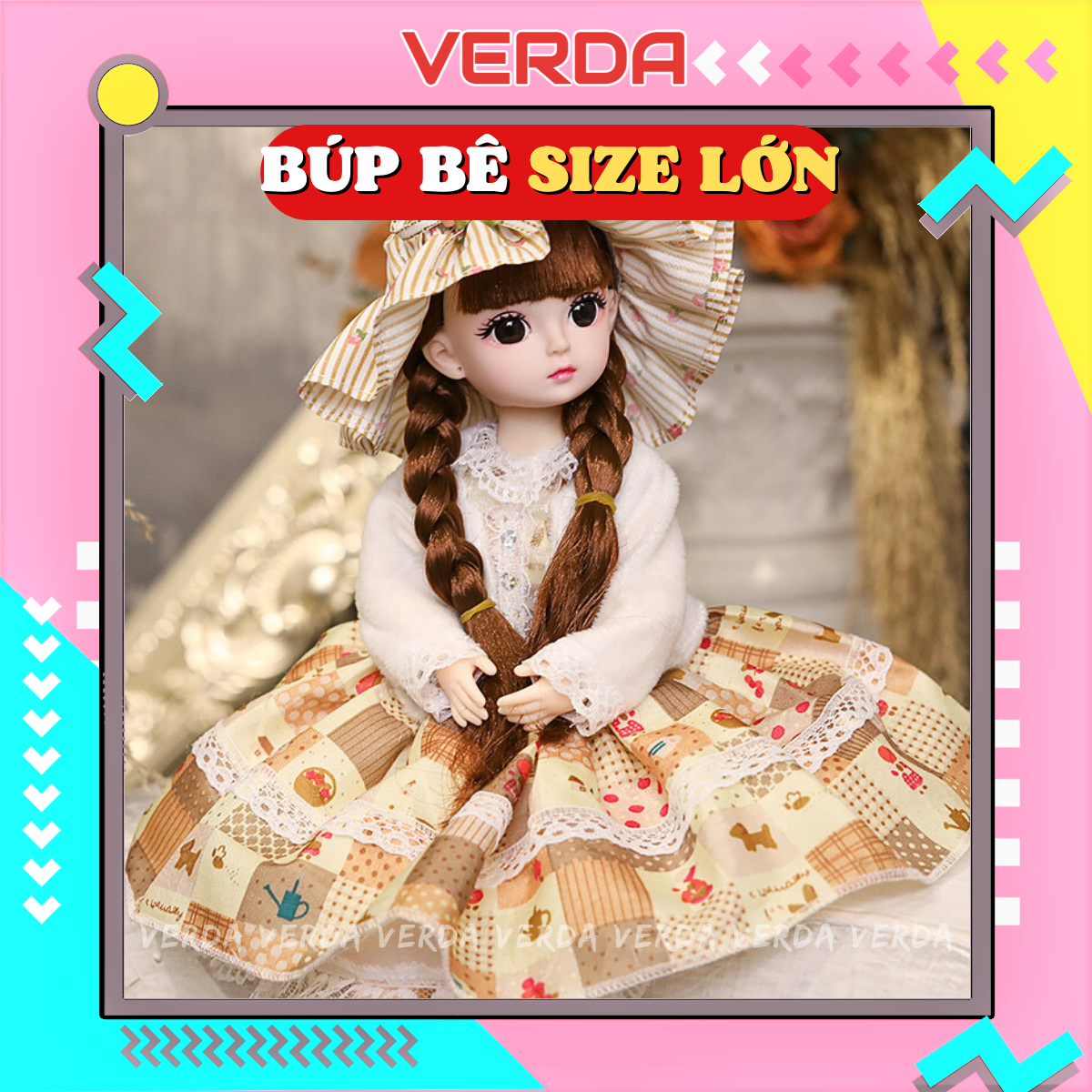 Búp bê cho bé gái barbie bjd công chúa elsa lớn 30cm có khớp, loại to dễ thương đồ chơi baby VERDA