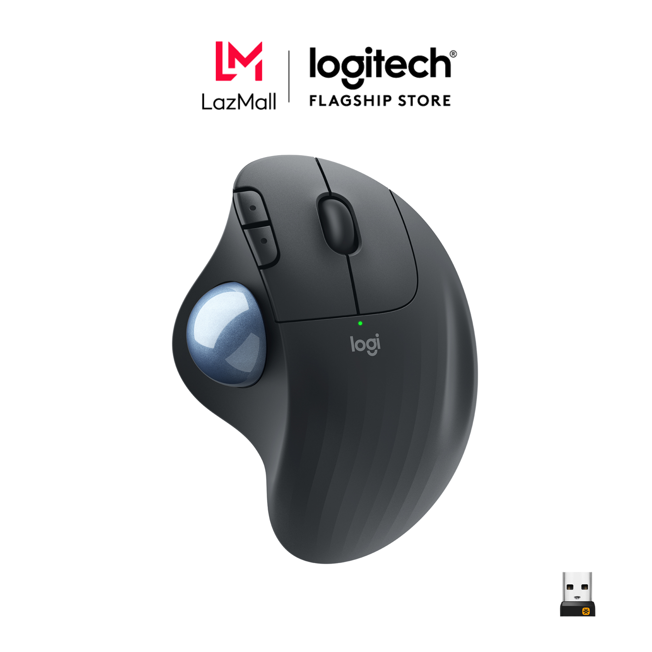 Chuột không dây Công Thái Học Logitech Ergo M575 | M575s Silent - Bluetooth, USB USB 2.4Ghz, Trackball ngón cái