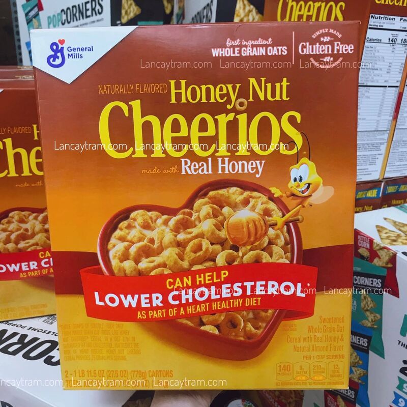 Ngũ cốc yến mạch mật ong đa đối tượng general mills honey nut cheerios 1.5kg