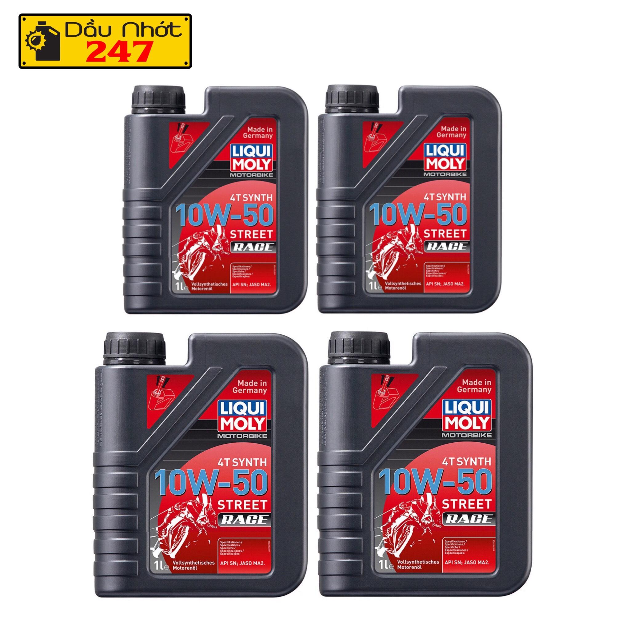 Combo 4 chai Liqui Moly 10w50 Street Race.
