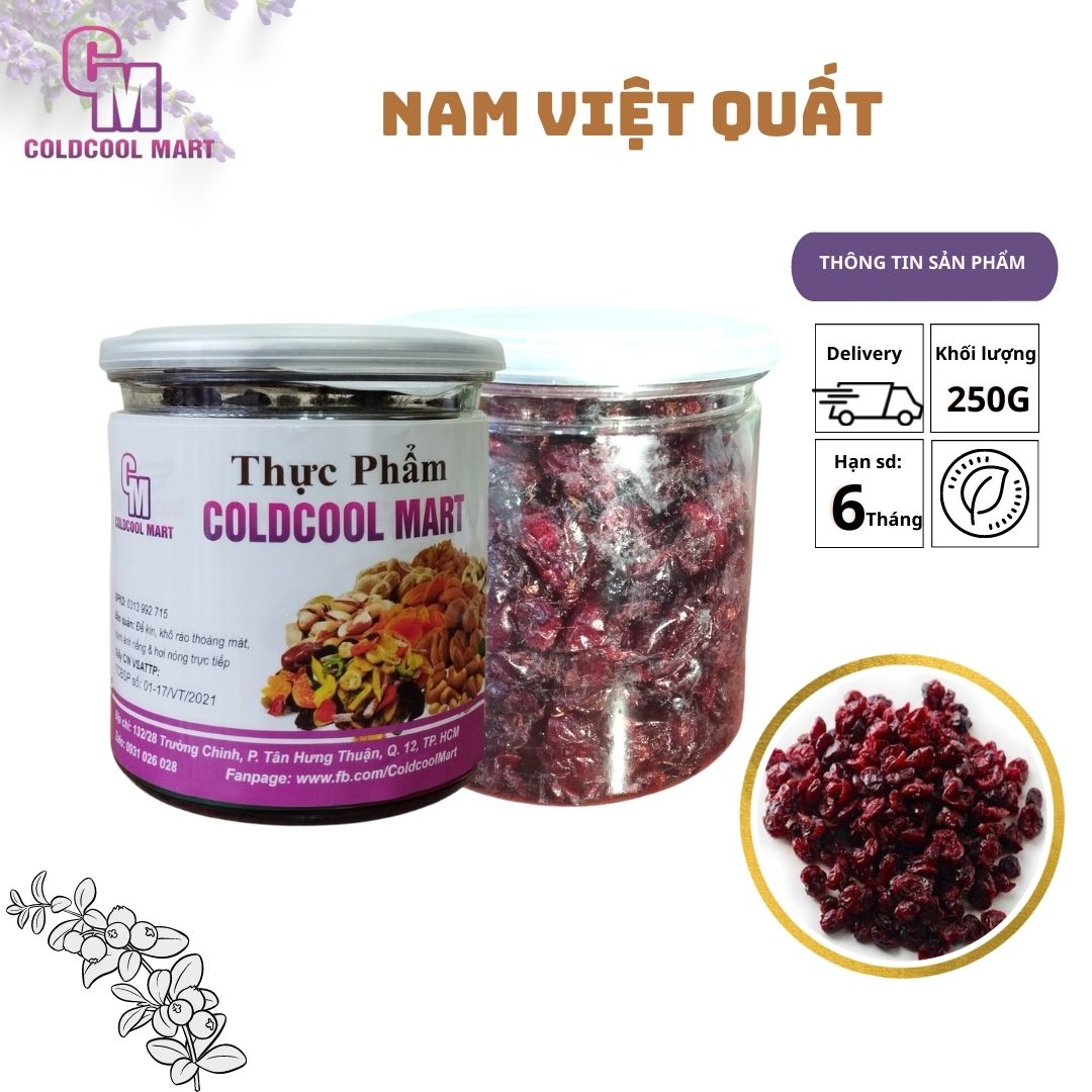 Nam việt quất sấy 250g coldcool mart