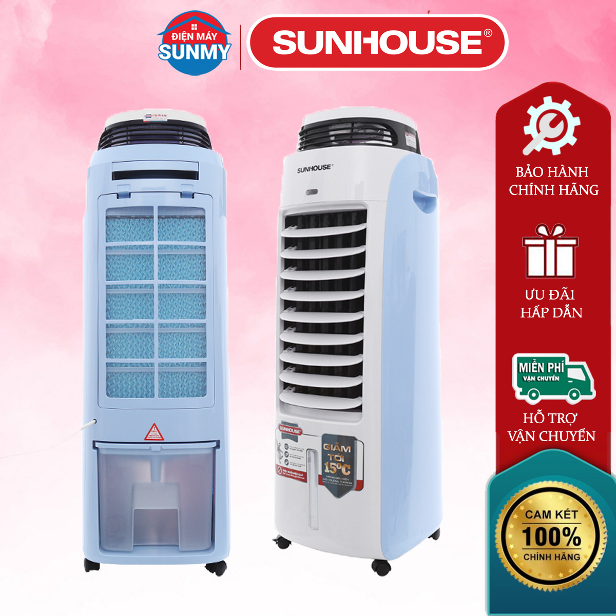 Quạt điều hòa bắt muỗi Sunhouse SHD7718 , quạt hơi nước có điều khiển, quạt điều hoà hơi nước cho phòng tới 30m - hàng trưng bày thanh lý bảo hành toàn quốc 12 tháng