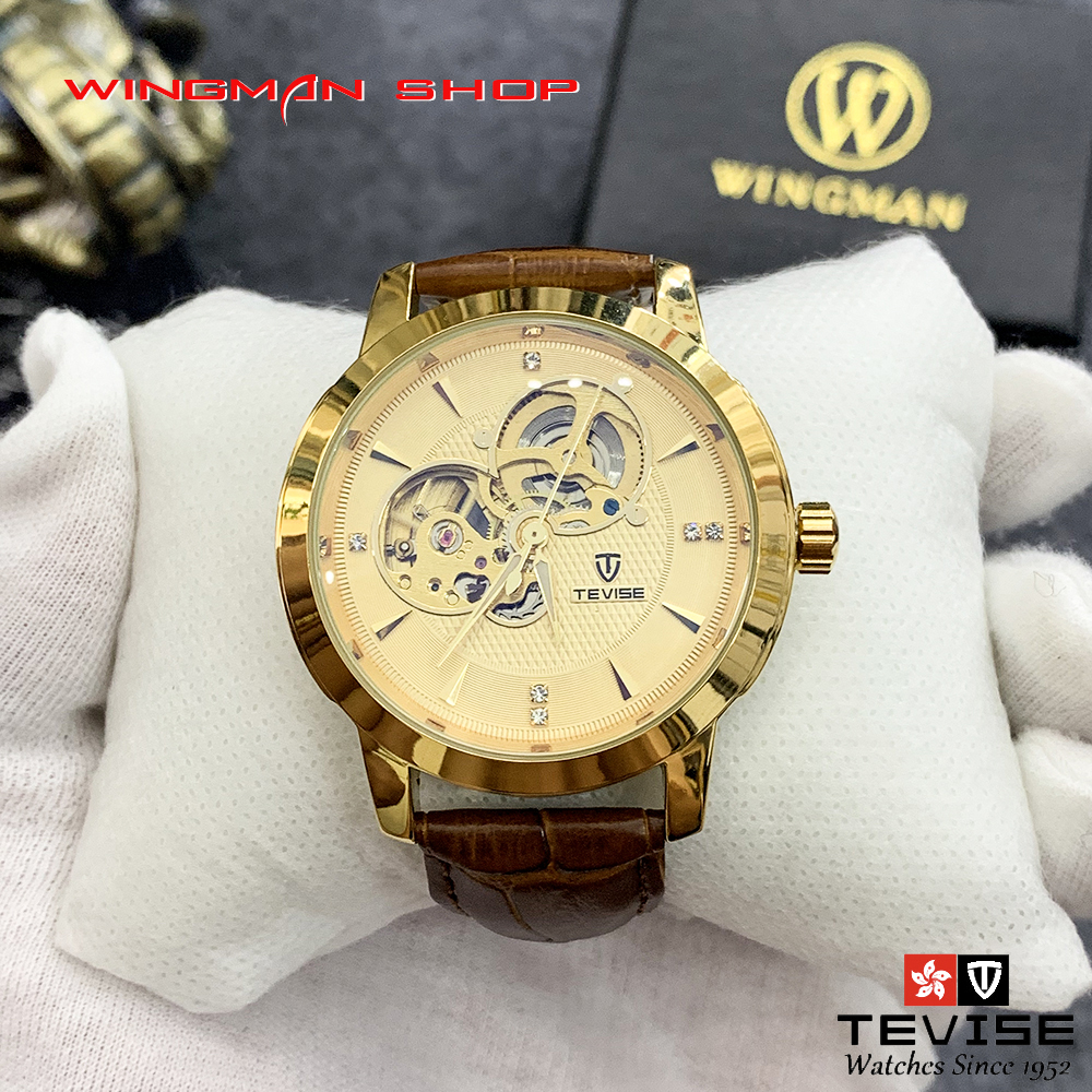 Đồng hồ nam máy cơ Tevise T803A automatic chống xước - chống nước, Bảo hành 3 năm