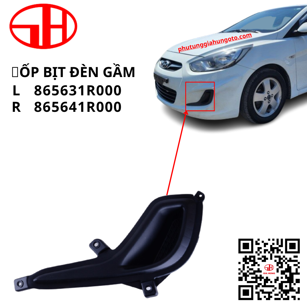 Phụ tùng ô tô ốp giả đèn gầm hyundai accent 2011-2016