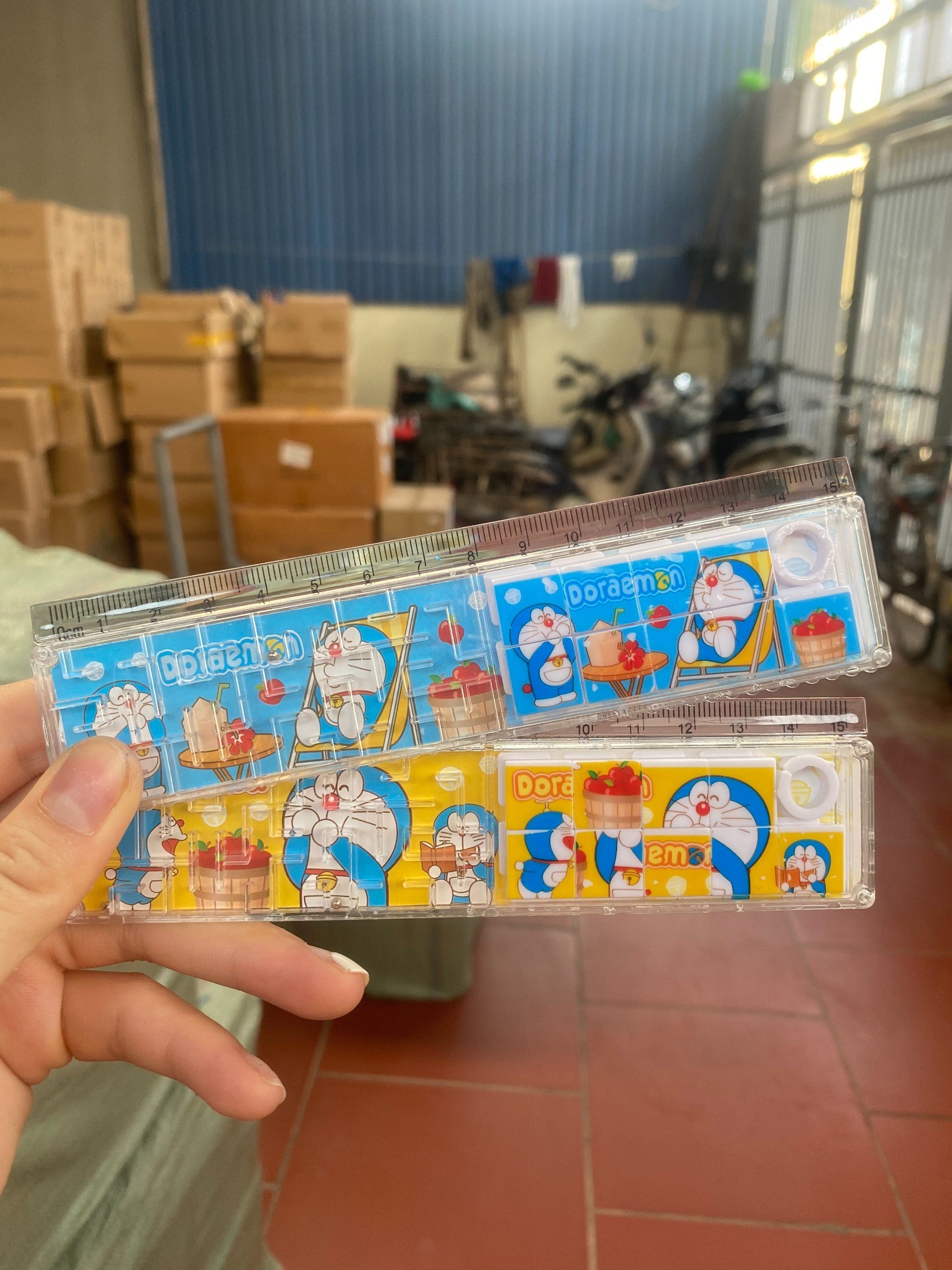 1 thước kẻ xếp hình doremon 15cm - vtcs1