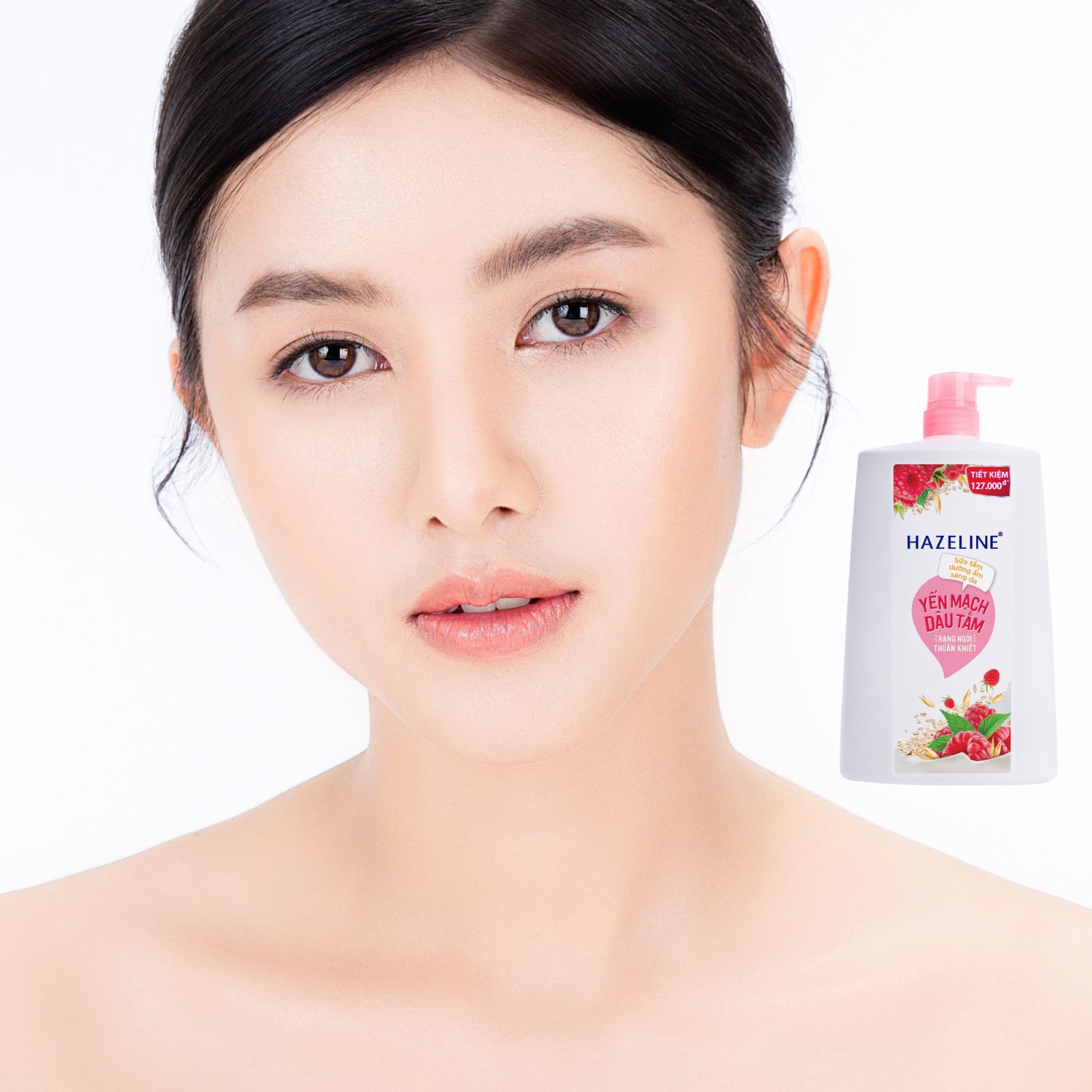 Sữa tắm hazeline 1.2kg dưỡng ẩm sáng da yến mạch dâu tằm