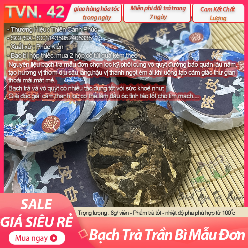 Trà vân nam - bạch trà trần bì