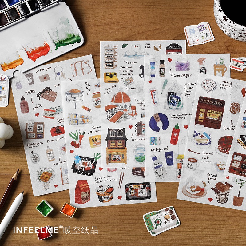 Sticker du lịch Travel Sketch