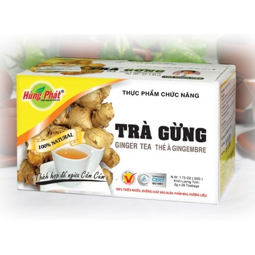 Trà gừng túi lọc - trà hùng phát