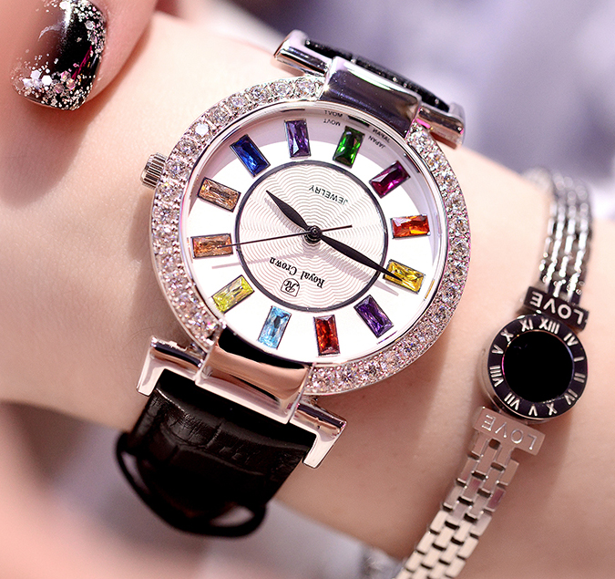 Đồng hồ nữ KING TIME Đính Đá Ruby Rainbow - Mặt to nổi bật, , Đồng hồ nữ hàn quốc, Đồng hồ nữ thời trang, Đồng hồ nữ chống nước, Đồng hồ nữ đẹp, Đồng hồ nữ thể thao 9