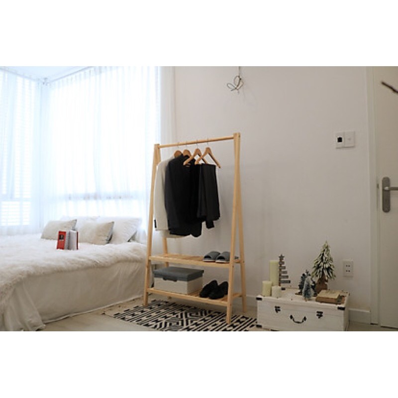 Giá kệ treo quần áo chữ a - 2 tầng gỗ mdf