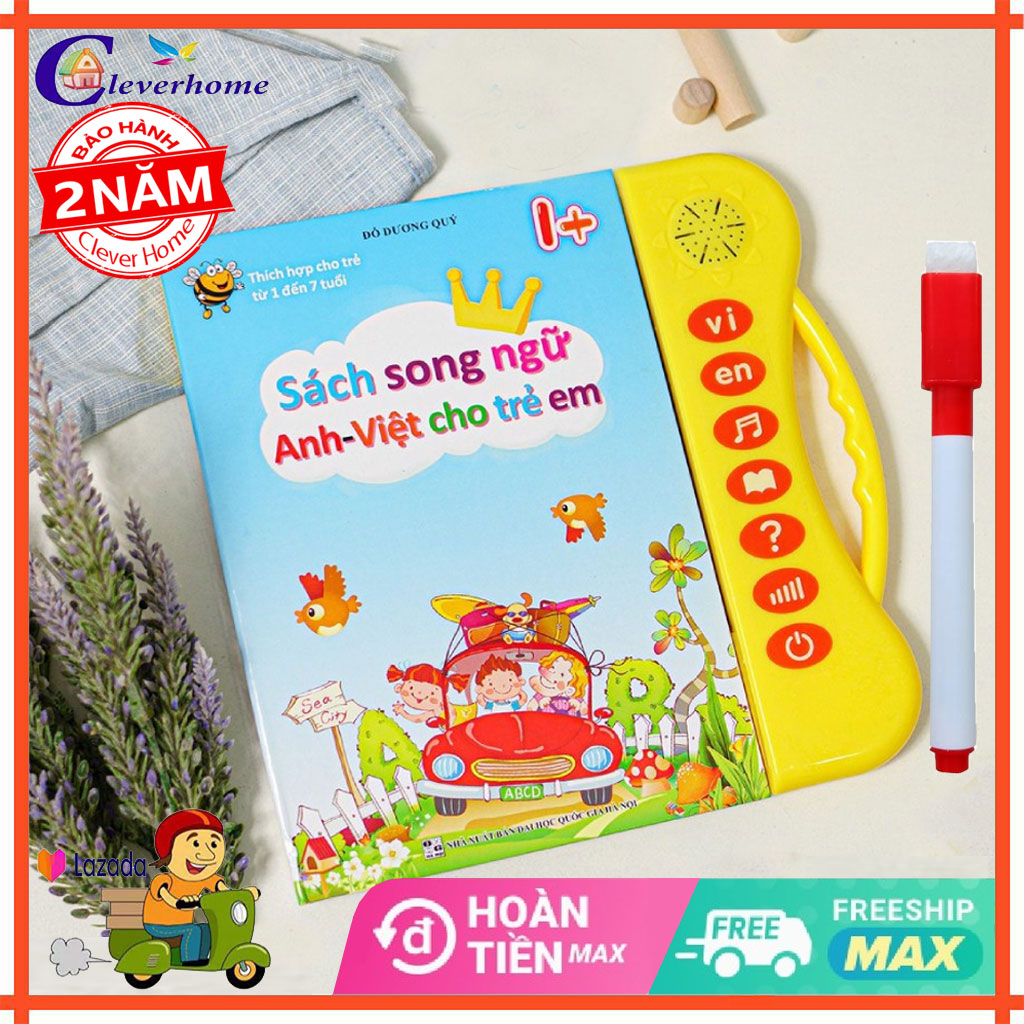 Sach day be tap noi, sách nói điện tử thông minh cho bé, sách nhạc cho bé - Bảo Hành 24 Tháng